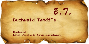 Buchwald Tamás névjegykártya
