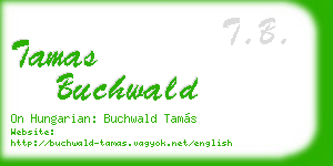 tamas buchwald business card